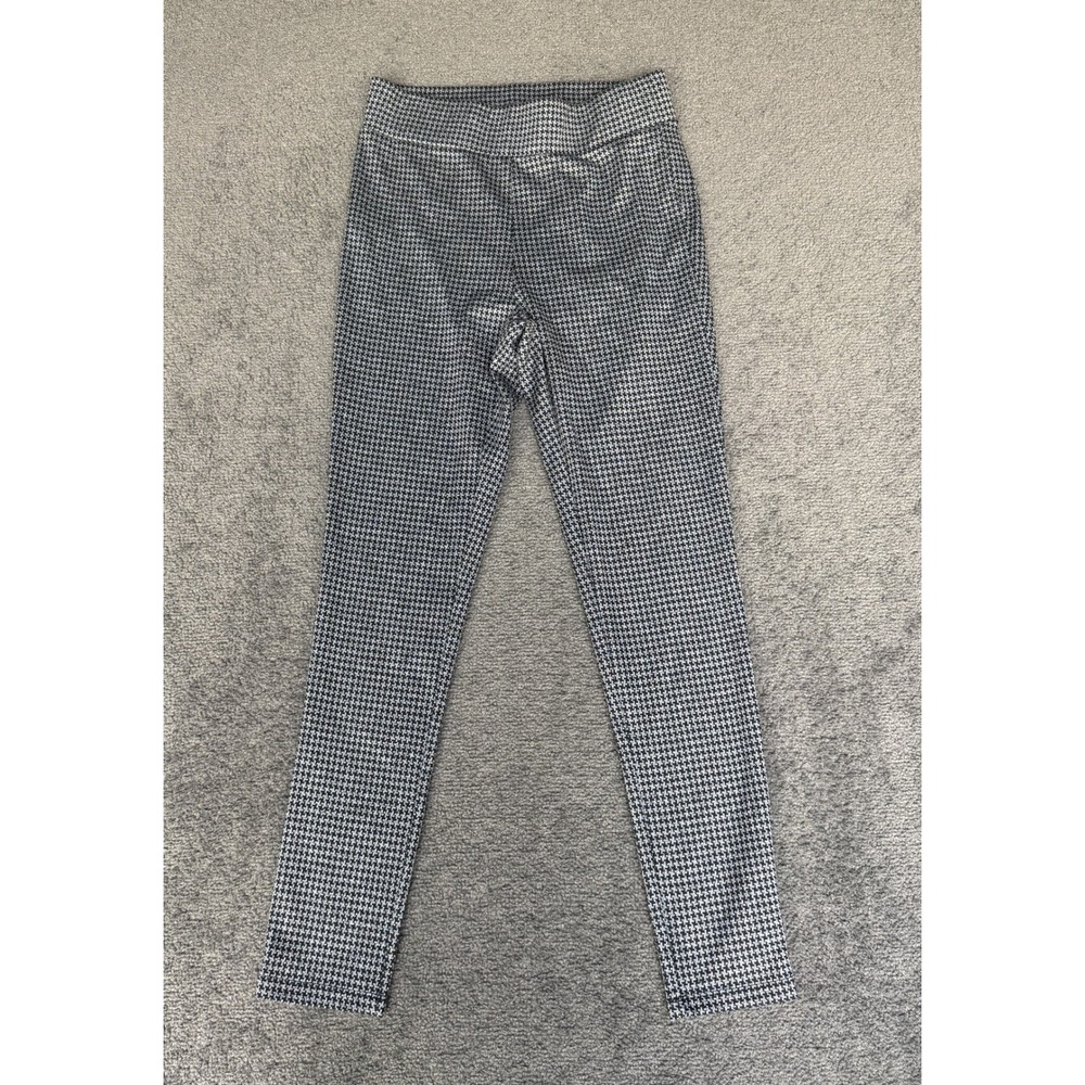 LOFT Grey Black Houndstooth Pull On Leggings Slim Fit Pants Small